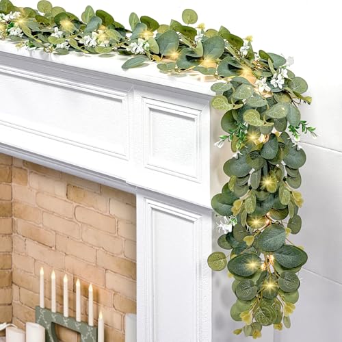 6 Ft Artificial Eucalyptus Garland with...