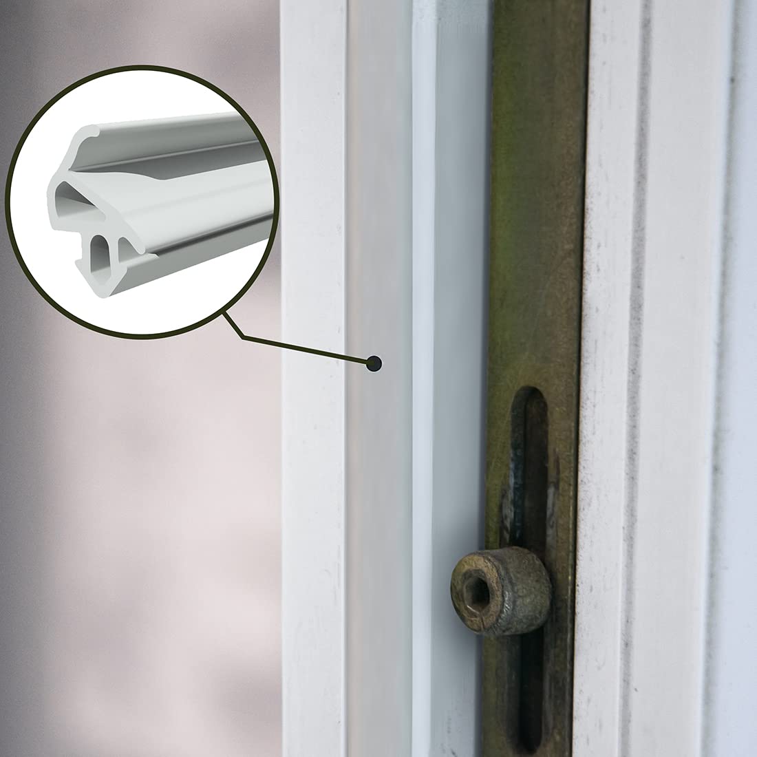 Fensterdichtung – S-1559 – 100 m – aluplast PVC Fenster Gummidichtug – Grau – Zugluftstopper Profildichtung – Gummidichtug Dichtband Kunststofffensterdichtungen