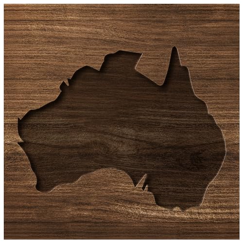 Image of Kayra Decor Australia Map Wall Stencil for Painting, Art and Craft - Size 12 inch x 12 Inch.