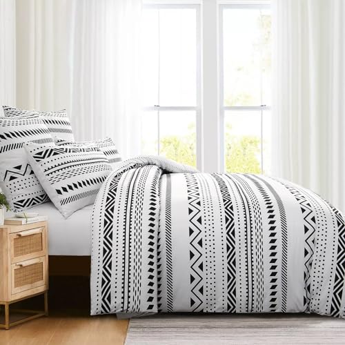RUIKASI Bettwäsche 200x220 3 teilig Grau - Bettbezug 200 x 220 Set mit Boho Muster, Bettwäsche-Sets 200x220cm aus Mikrofaser mit… – Ansicht 3