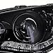 SPEC-D TUNING Black Smoke Projector Headlights w/LED Strip Compatible with 2006-2007 Subaru Impreza WRX, Left + Right Pair Headlamps Assembly