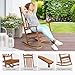 VINGLI Wooden Rocking Chair Outdoor, Patio Rockers with High Back, Support 450 LBS Rocking Chairs, for Porch, Patio, Balcony, Garden, Yard (Oak, 1 PC)