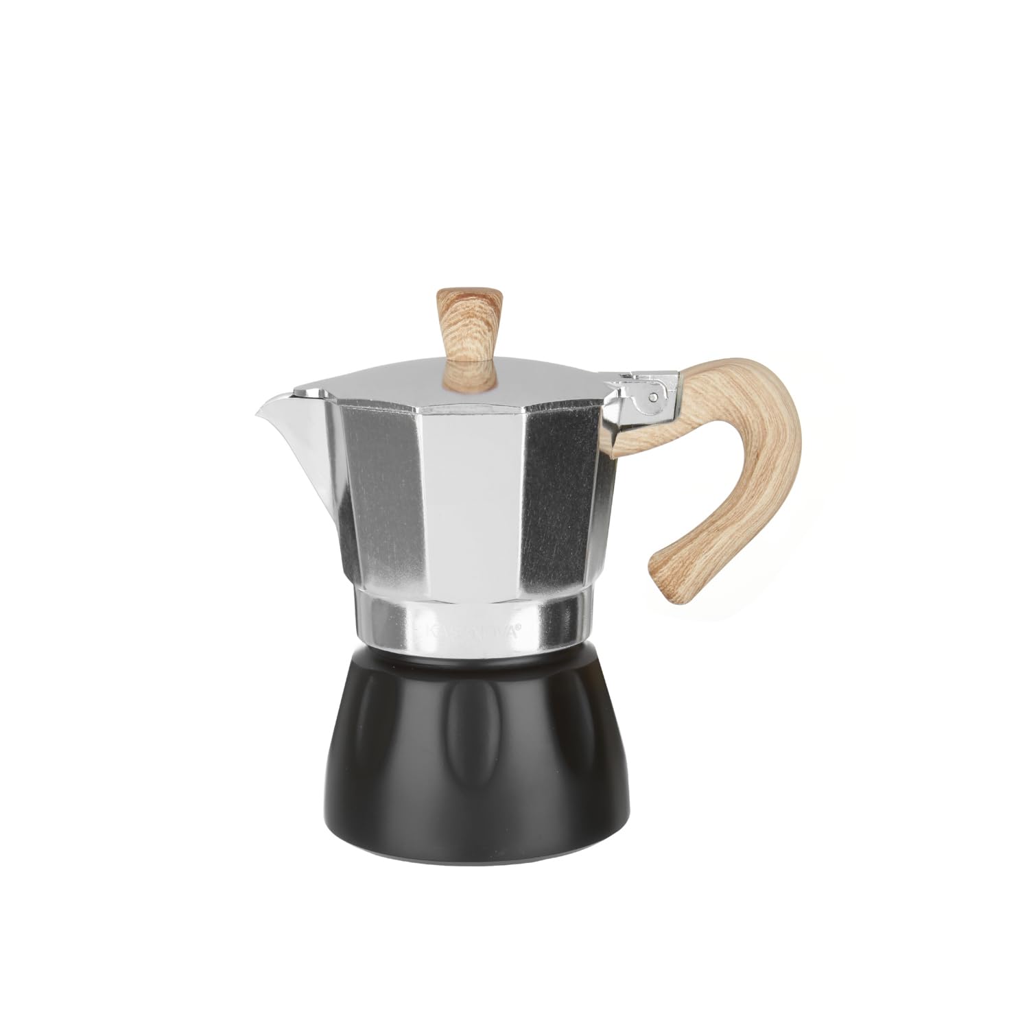 Cafetière 3 tasses Kasanova noire, l'élégance du design Foundation pour expresso