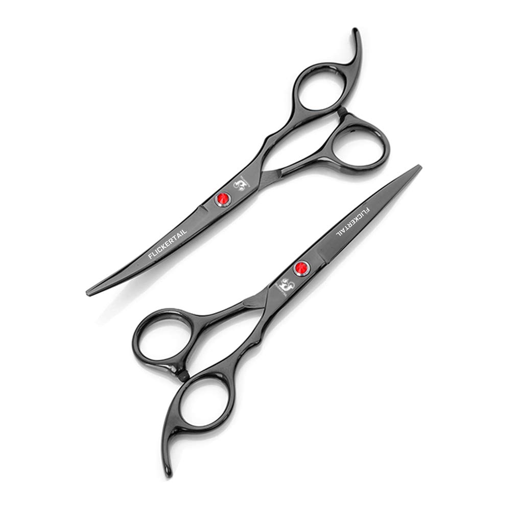 Kit Professionale di Forbici per Toelettatura di Animali Domestici da 6,0 Pollici, Forbici per Toelettatura di Cani in Acciaio Inossidabile Leggere E Affilate, per Salone, Barbiere
