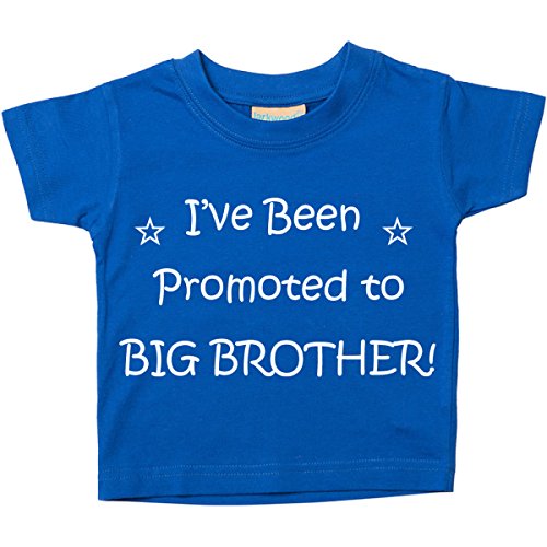 60 Second Makeover Limited Playera Azul para bebé I've Been Promoted to Big Brother, Disponible en Tallas de 0 a 6 Meses a 14 a 15 años