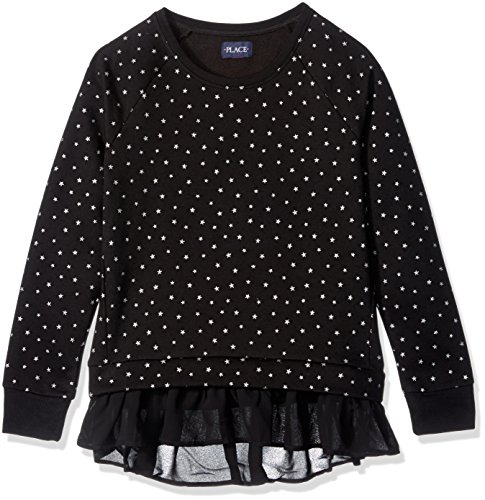 The Children's Place Girls' Pullover Sweatshirt with Chiffon Hem