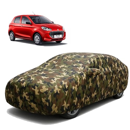 Image of Sulfar 100% Waterproof Car Body Cover for Maruti Suzuki Alto K10 - Triple-Stitched Dustproof UV, Heat & Rain Protection with Mirror Pockets, Full-Bottom Elastic & Free Storage Bag - All-Weather Indoor