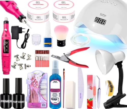 Kit De Unha Gel Acrigel Manicure Iniciantes Profissional Luminári...