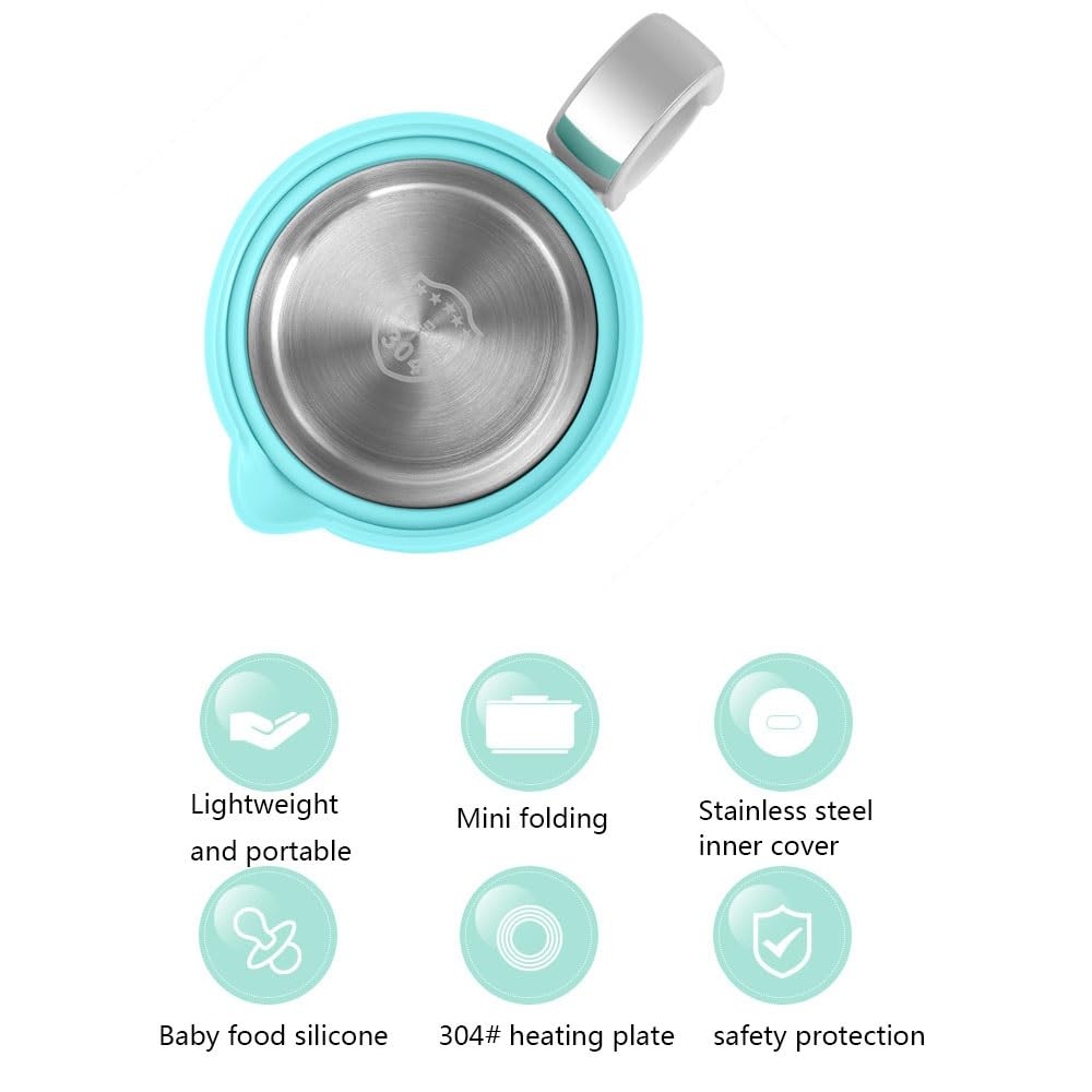 PAHION 0,6L Bouilloire De Voyage Électrique Pliable Batterie De Cuisine en Silicone De Qualité Alimentaire avec Gobelet Pliable Eau Bouillante Rapide pour Le Camping Et Les Voyages