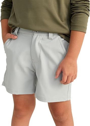 HUK Youth Pursuit 6" Short, Quick-Dry Fishing Shorts for Kids, Harbor Mist, X-Sm
