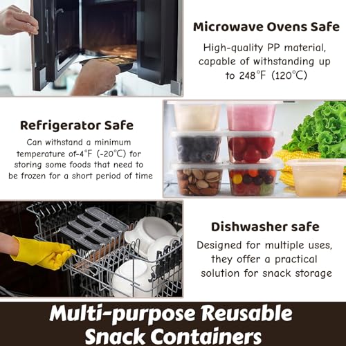 50% Off Reusable Snack Containers with Lids - 20PCS