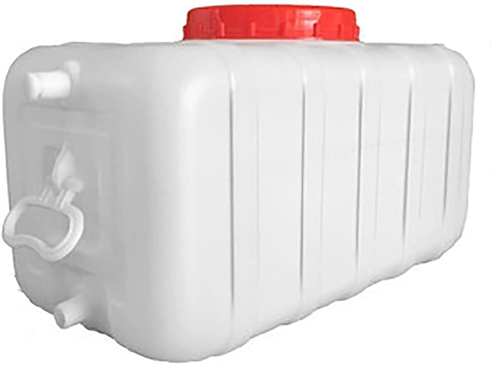 Sjdopulse Red Water Storage With Tap Portable Water Storage Tank Thick Plastic Water Storage Container Emergency Water Barrel Container (100L)