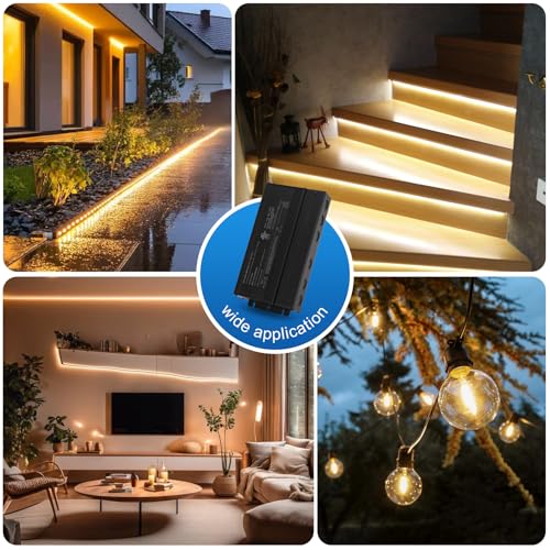 Image of 600W Dimmable LED Driver 24V, 110V-277V AC to 24V DC Led Light Transformer Compatible with lutron and leviton Dimmer, TRIAC /Phase /0-10V /1-10V /Potentiometer /10V PWM 5 in 1 Dimming LED Driver, UL Listed