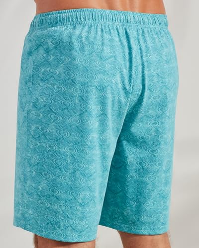CARIBBEAN JOE Mens Men's Lightweight Sleepwear Pajama Shorts, 100% Cotton Pjs with Calm Biscay Bay Print, Sleep Bottoms4