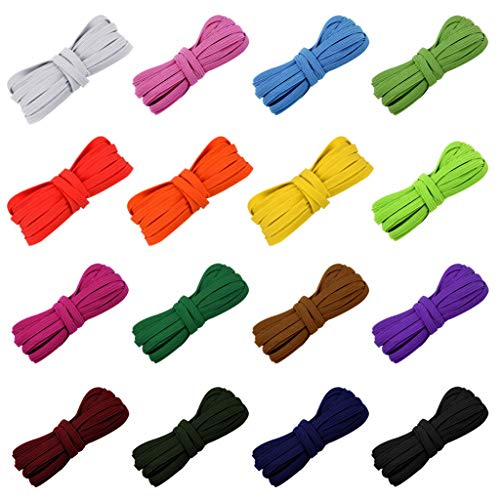 16 colors elastic band for sewing 5.5 yards 1/4 inch stretch stri…