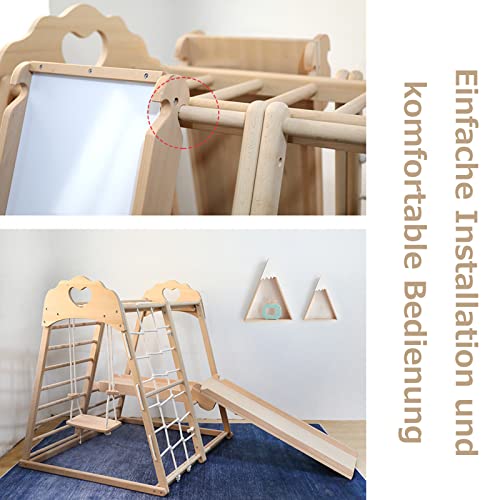 Kleuterschool swing gemaakt van beukenhout klimmen driehoek balans bord kinderen verjaardag kabel klimmen steigers… - Afbeelding 3