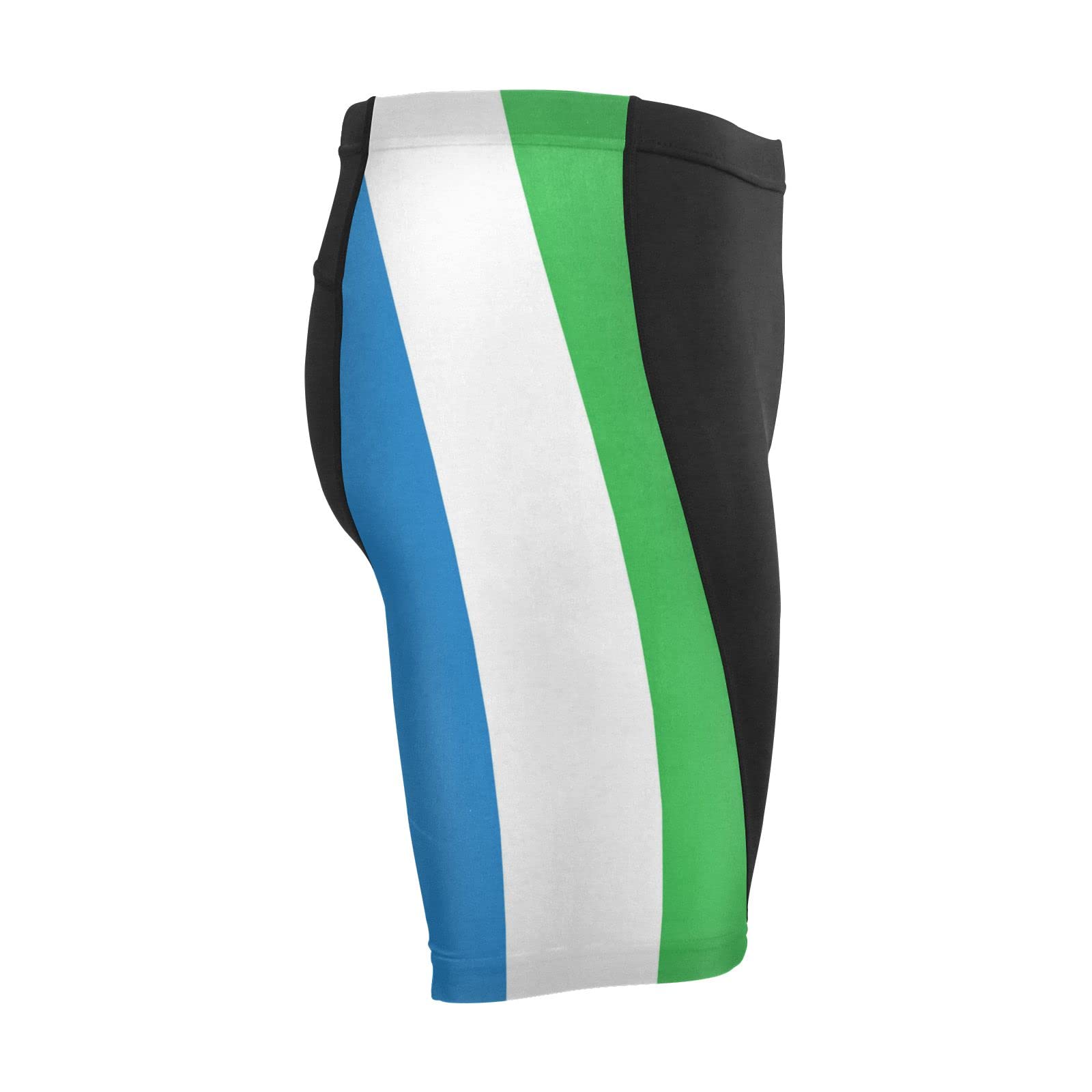 Sierra Leone Flag Men's Bike Shorts Padded Cycling Bicycle Biking Shorts Tight Multicolor