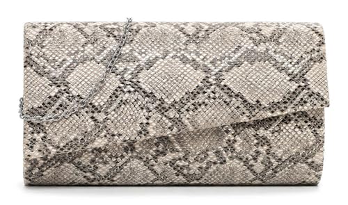 Clutch et sac de soirée Tamaris Amalia beige, pochette de mariage chic avec chaîne amovible