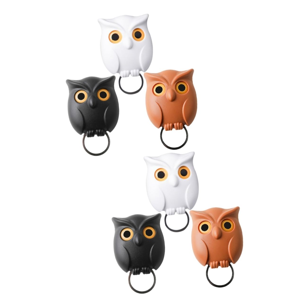 OUNONA 2 Set Ganci Per Chiavi Adesivi Forma Appendini Decorativi Per Ingressi E Cucine Facili Da Installare Trapano Pratici E Resistente 3 Pezzi*2