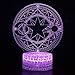 Produktbild 3D Nachtlicht Optisch Illusion LED Nachtlampe Pentagramm 7-Farben ändern Touch mit Acryl Platte & ABS Base USB Ladegerät für Geschenke Spielzeug Schlafzimmer Home Decoration Hochzeit Geburtstag