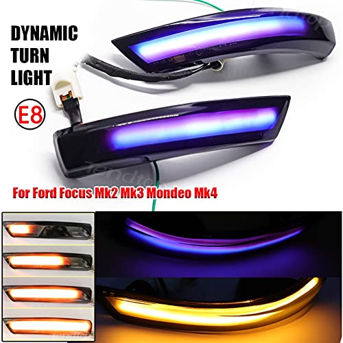 Flowing LED Dynamic Turn Signal Light voor Ford Focus 2 3 MK2 MK3 MONDEO MK4 Side Wing Achteruitkijkspiegel Indicator… - Image 4
