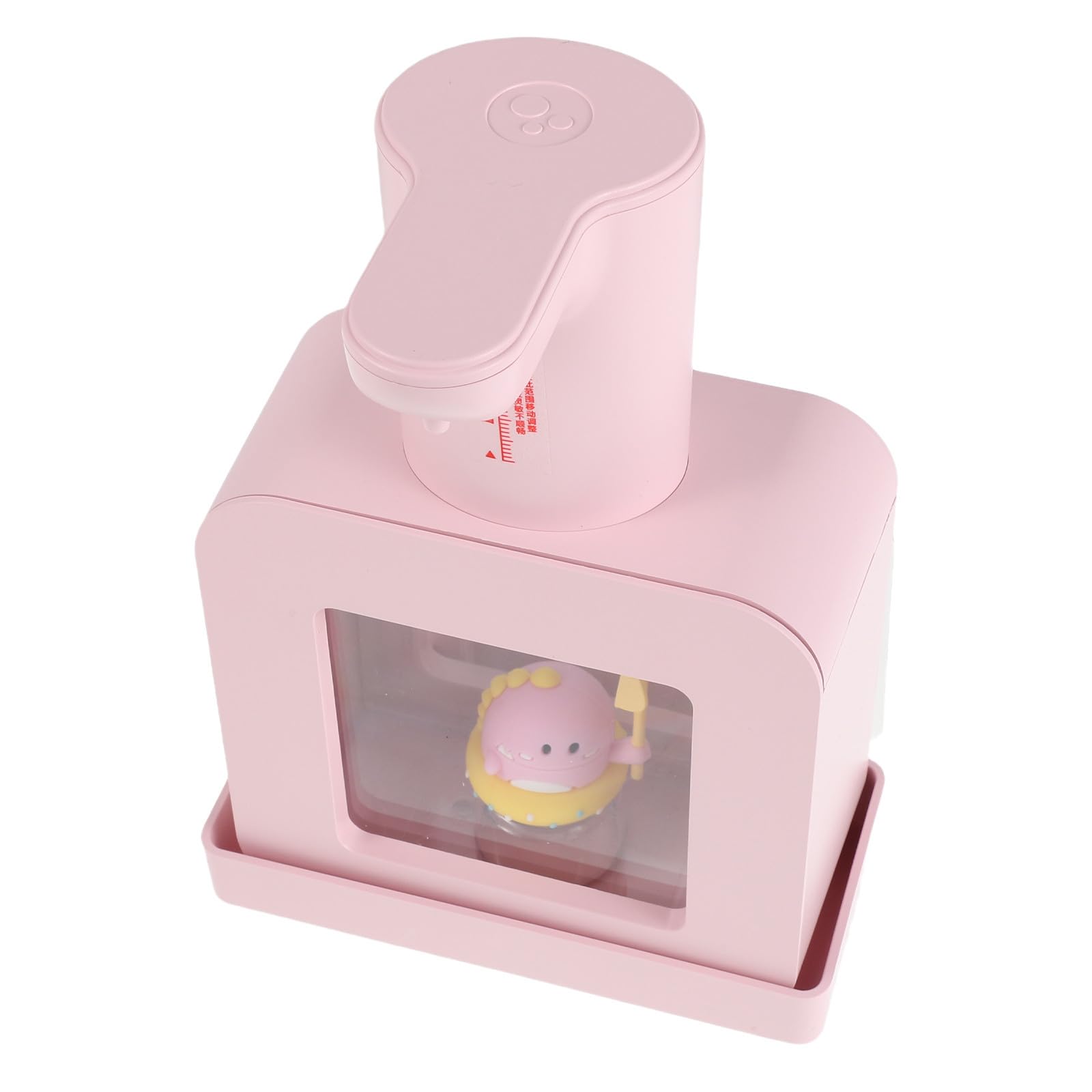 CHILDWEET Dispensador Automático de Jabón por Inducción, Dispensador de Jabón Líquido para Manos, Abs Rosa, Sensor Infrarrojo, Carga USB, para Encimera y Cocina