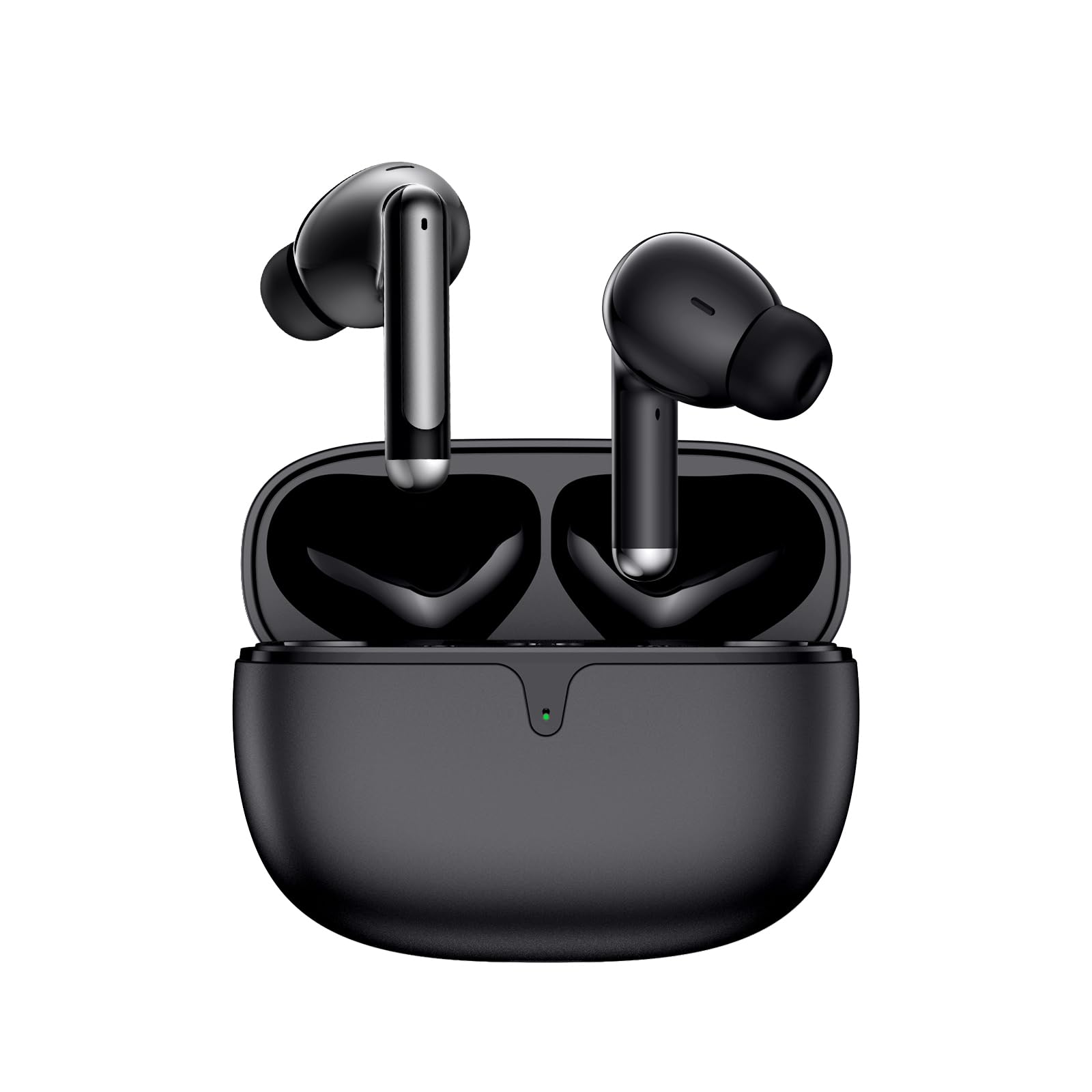 True Wireless Earbuds, Bluetooth 5.4 in-Ear Earphones with Mic, Light-Weight Ear Buds for Commute Sport, 30H Playtime, TWS Headphones Touch Control Headset for Smart Phone Computer Laptop, Black