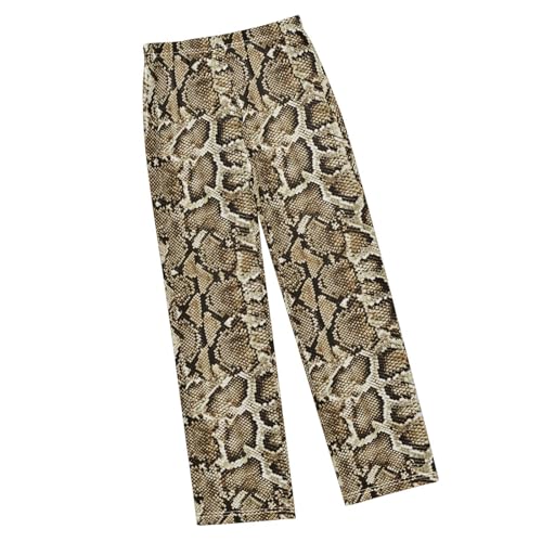 Brown Black Snake Skin Boys Track Pants Toddler Casual Pants Sweatpants Kids Athletic Pants for 6-8 Years