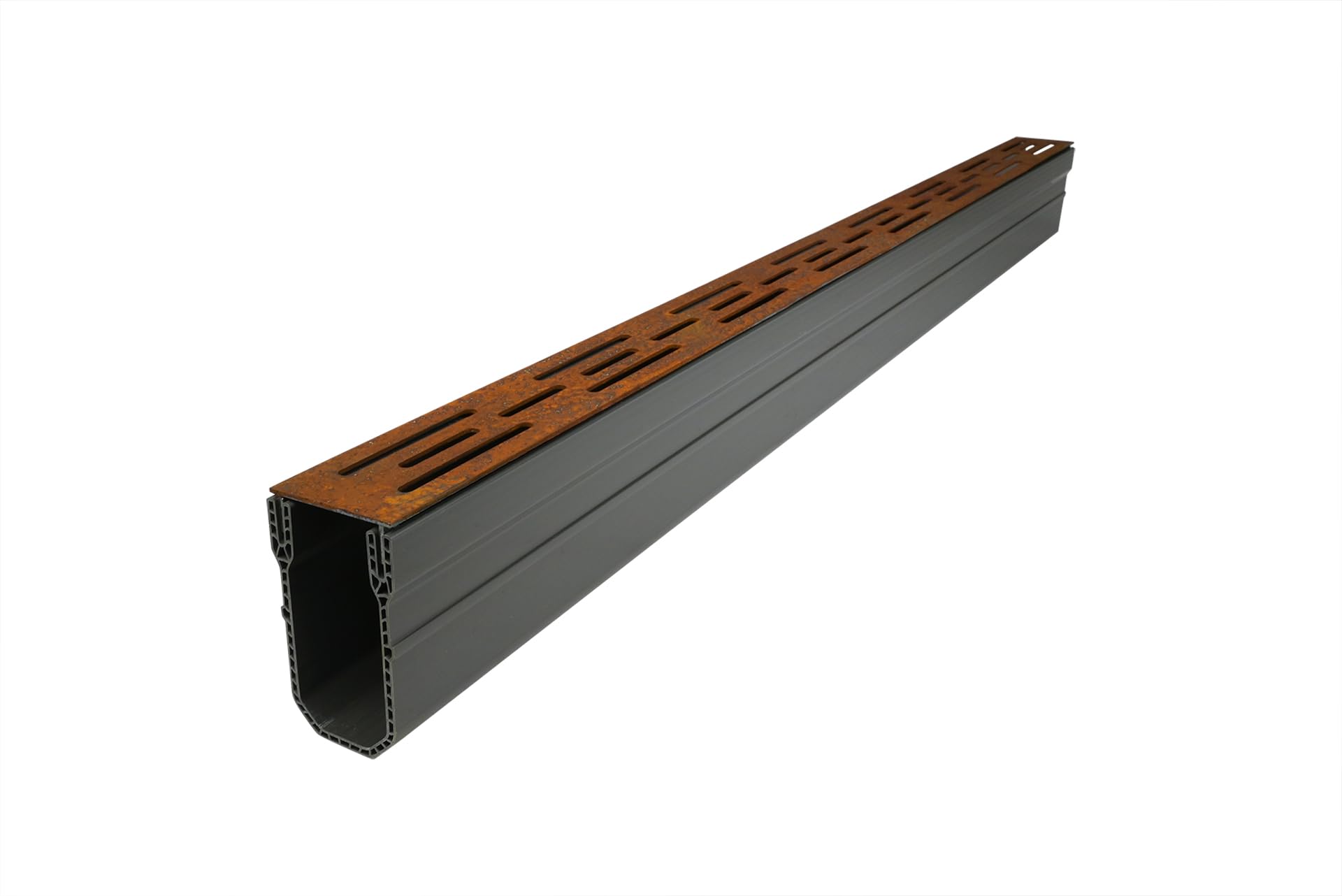 Canaline scolo acqua strette in acciaio corten 1000 x 55 x 100 mm - Per Pezzo