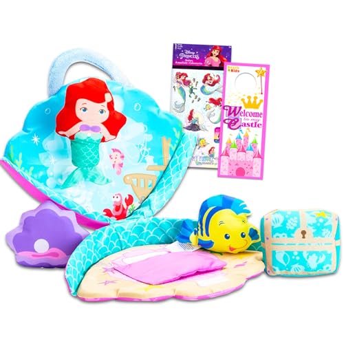 Image of Little Mermaid Playset - The Little Mermaid Activity Mat Bundle with The Little Mermaid Seashell Playset, Stickers, More | Disney Little Mermaid Playset
