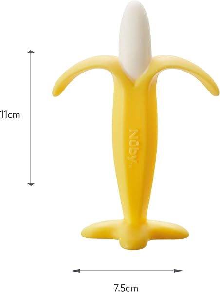 Nuby Banana Soothing Teether Easy Grip BPA-Free Suitable from 3 Months Plus, One Size - 5