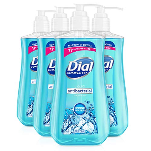 Dial Antibacterial liquid hand soap, spring water, 11 ounce (Pack of 4), 4 Count