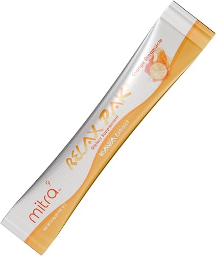 Miniatura 5 de MITRA-9 Kava Powder RelaxPak - Paquetes de polvo de extracto de kava de naranja Dreamsicle  Potenciador del estado de ánimo  A base de plantas