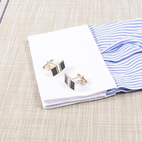 Gemelos clásicos rectangulares para camisa y esmoquin miniatura 4