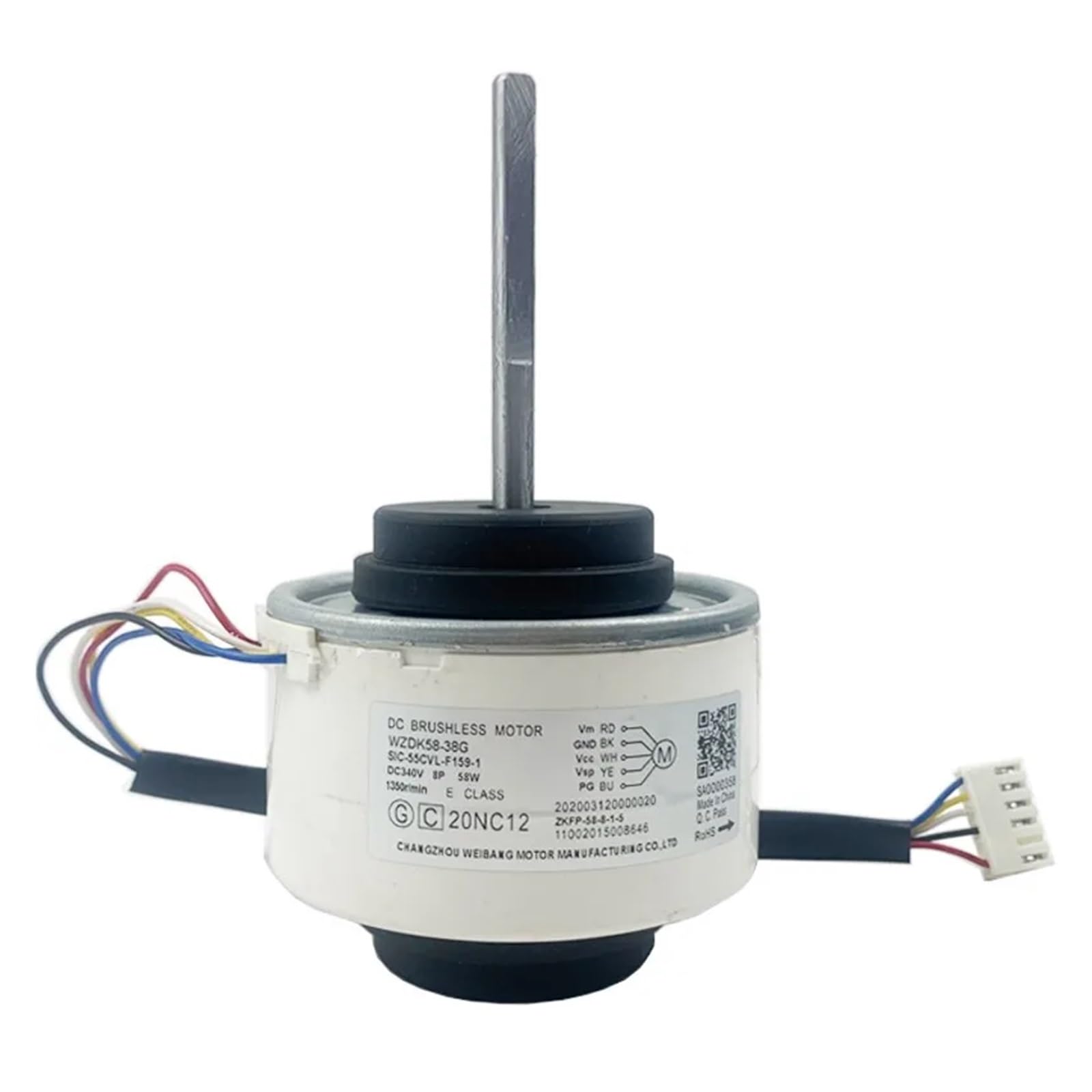 WZDK58-38G Klimatyzacja elektroniczny rozrusznik wentylator DC elektroniczny rozrusznik klimatyzator jednostka wewnętrzna DC310V 58W 1350r/min SIC-55CVL-F159-1
