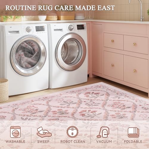 Tapete Rosa Multi 5 x 7 ft para Dormitorio Infantil miniatura 6