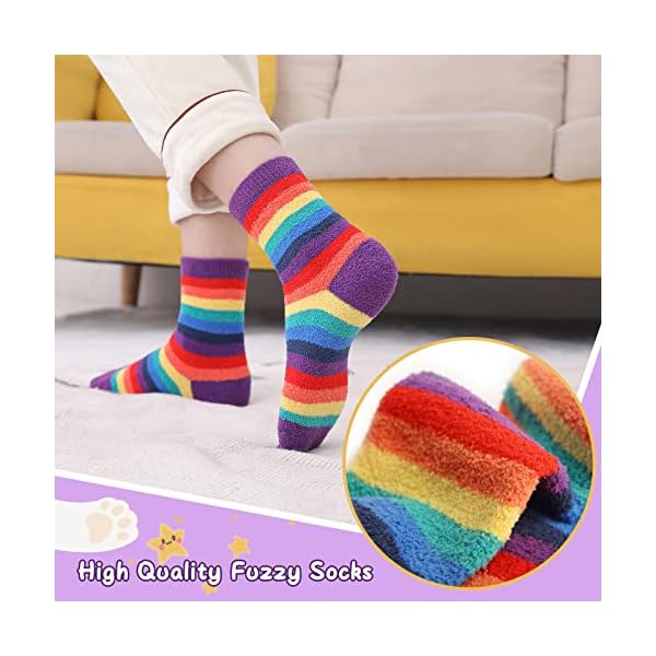 HERYEBING Damen Socken, Stoppersocken für Damen Flauschige Kuschelsocken Dicke Wintersocken Warme Bettsocken Geschenke… – Bild 3