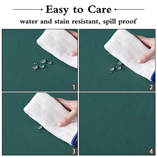 Sancua Round Tablecloth - 60 Inch - Water Resistant Spill Proof Washable Polyester Table Cloth Decorative Fabric Table Cover For Dining Table, Buffet Parties And Camping, Green #TOP5