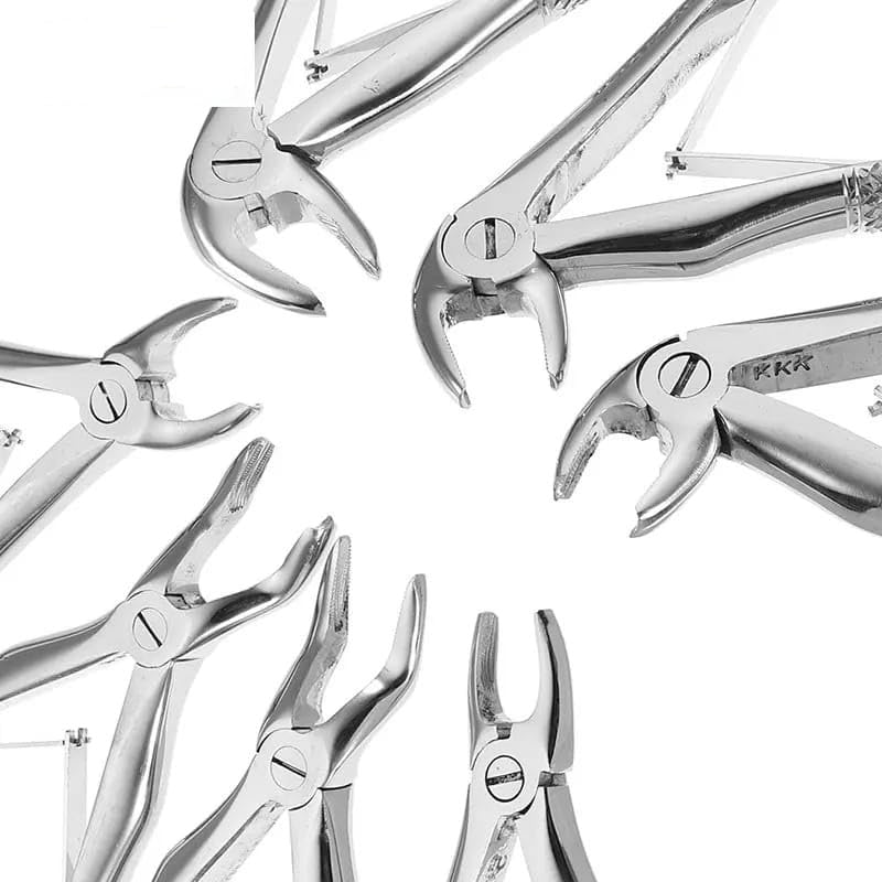 Generic 7pcs Dental Forceps Children's Tooth Extraction Forceps Pliers Kit Orthodontic Dental Lab Instruments Tools Stainless Steel