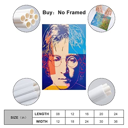 1990 – Poster Andy Warhol John Lennon pour décoration murale, décoration murale, chambre à coucher, bureau, salon… - Les Beatles, Paul McCartney, John Lennon, RIngo Starr, George Harrison 1990 – Poster Andy Warhol John Lennon pour décoration murale, décoration murale, chambre à coucher, bureau, salon… – Image 3