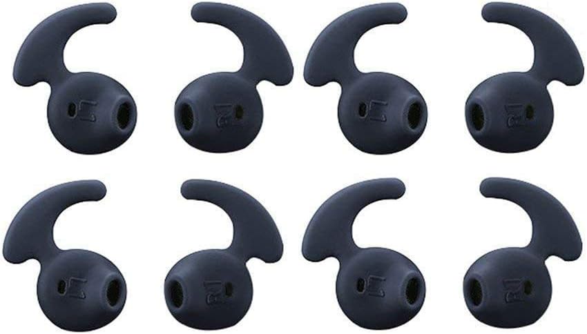 Samsung Eargel Earbud Tips Lunies Anti-Slip Soft Silicone Sport Running Earphone Covers for Samsung Galaxy S6 9200 S7 Edge Note 5 Earbuds 4 Pairs Black