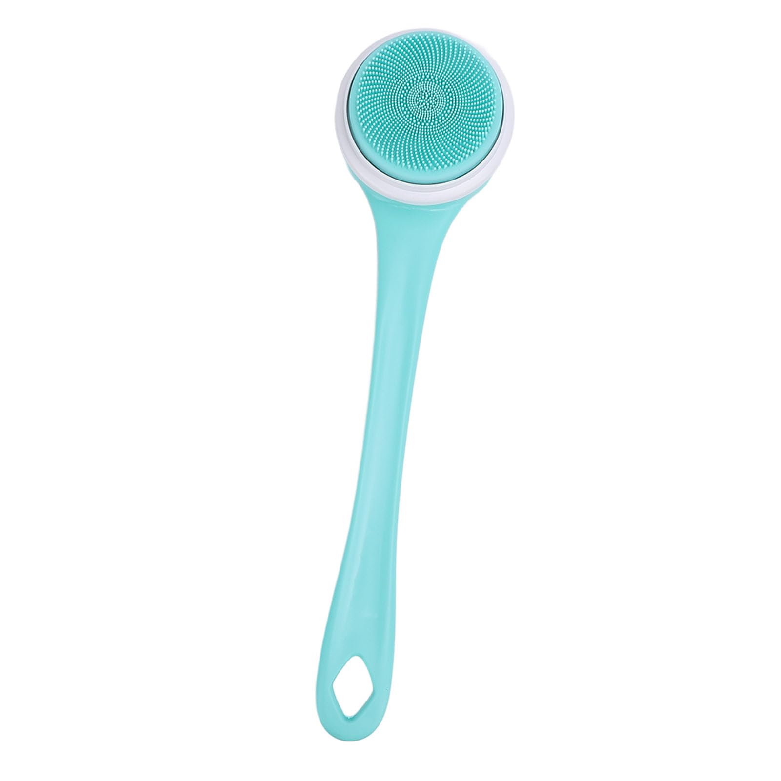 Spazzola elettrica per il corpo Spazzola per doccia multifunzionale con manico lungo Scrubber elettrico per doccia resistente all'acqua con 5 testine per uomini e donne (Verde)