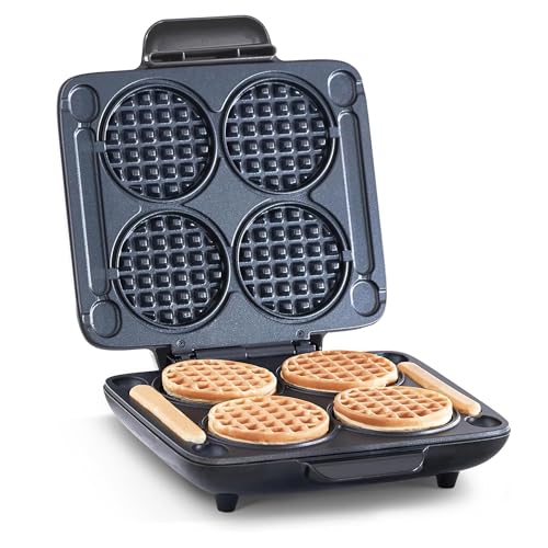 DASH Multi Mini Waffle Maker - Four 4” Waffle Molds, Nonstick Waffle Iron with Quick Heat-Up,...