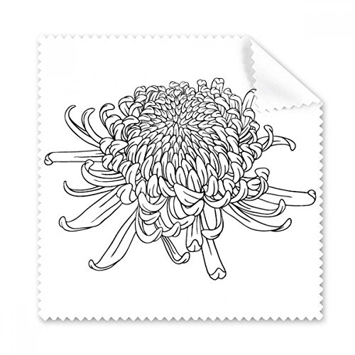 Tissu pour verres et écran téléphone motif fleur de chrysanthème au bureau