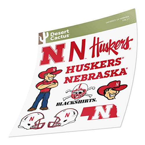 Desert Cactus Nebraska Cornhuskers Sticker Decal (T2)