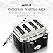 Russell Hobbs 4-Slice Retro Style Toaster, Black & Stainless Steel, TR9250BKR