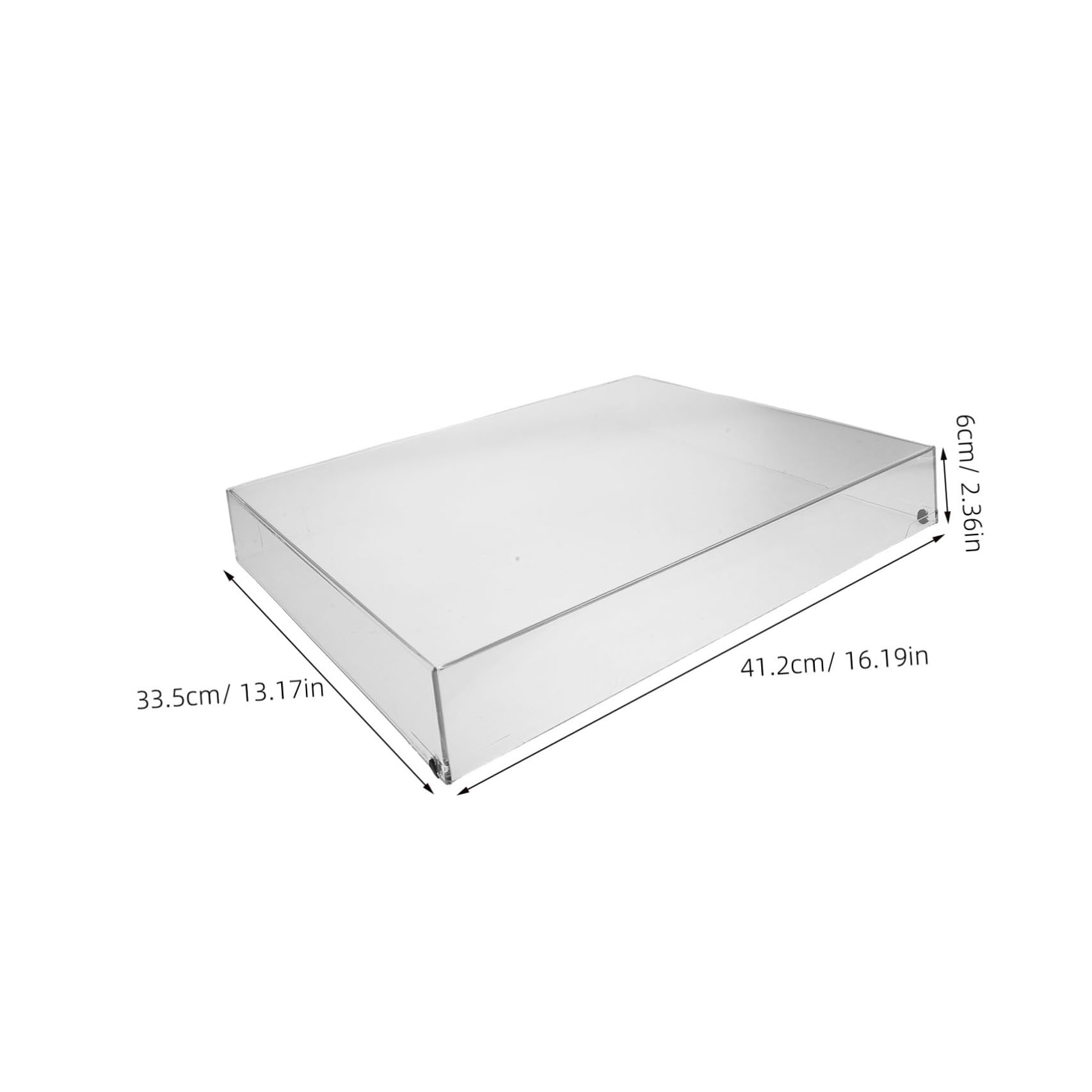 SHERCHPRY Coperchio antipolvere in acrilico per giradischi, coperchio rettangolare trasparente, protezione antipolvere leggera per giradischi e audio equipment per casa 16,2x13,2x2,4
