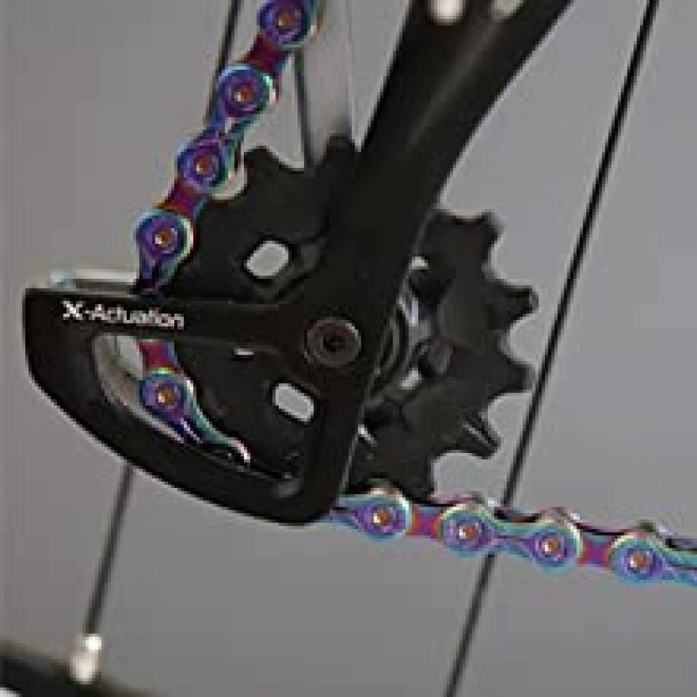 Cadena de Bicicleta de 9/10/11/12 velocidades Cadena de Arco Iris Hueca Completa Ligera Adecuada para Bicicleta de montaña Bicicleta de carretera-12SL