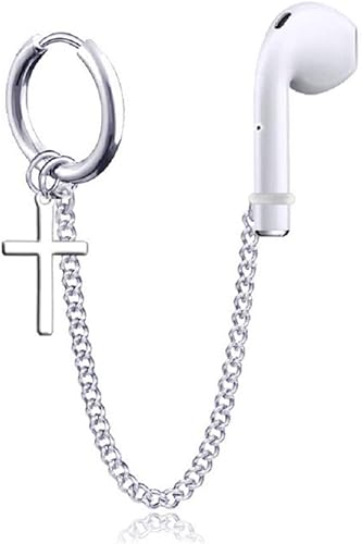 1 par (necesita agujero para la oreja) Correa para aretes Bluetooth Auriculares Accesorios Unisex Anti-pérdida Clip para aretes AirPods Pro
