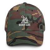 Scout Life Embroidered Dad Hat Baseball Cap Cotton Adjustable Scouting Leader Gift Camping Hiking Green Camo